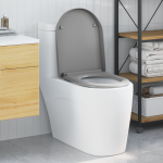 Capacul de toaletă cu eliberare rapidă și închidere blândă Duroplast Gri GartenMobel Dekor