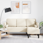 Canapea L cu 3 locuri  din in, 160 cm GartenMobel Dekor