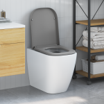 Scaun de toaletă cu fixare rapidă și închidere lentă  Duroplast Gri GartenMobel Dekor