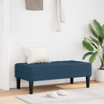 bancă  Albastră 113x57x39 cm Fabric GartenMobel Dekor