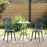 Scaune de grădină  2 buc Verde din aluminiu turnat GartenMobel Dekor