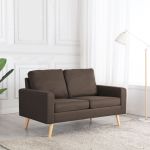 Canapea cu 2 locuri, maro, material textil GartenMobel Dekor