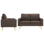 Set de canapele, 2 piese, maro, material textil GartenMobel Dekor