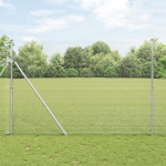 Împrejmuire din Sârmă Sudată cu 13 stâlpi 1.5x50 m Oțel galvanizat GartenMobel Dekor