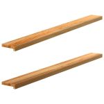Pervaz 2 buc lemn masiv de maro deschis 160x15x2 cm GartenMobel Dekor