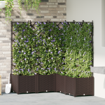 Ghiveci de Grădină cu Tutore 5 piese Maro 120x120x143 cm GartenMobel Dekor
