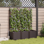 Ghiveci de grădină cu grătar 3 pcs maro 120x40x143 cm GartenMobel Dekor
