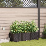 Jardiniere cu Sistem de Irigare pentru Apă 3 buc Brown GartenMobel Dekor