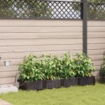 Jardiniere cu Sistem de Irigație 4 buc Brown GartenMobel Dekor