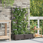 Jardiniere cu sistem de irigare 2 buc maro GartenMobel Dekor