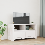 Cabinet TV "DRAMMEN" Alb 99x43x55 cm Lemn solid Pin GartenMobel Dekor