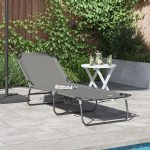 Lounge pliabil portabil Gri din material Oxford 600D GartenMobel Dekor