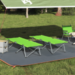 Pat pliabil de camping Verde închis GartenMobel Dekor