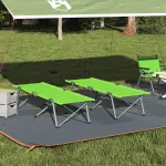 Pat pliabil de camping Verde închis GartenMobel Dekor