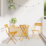 Scaune de grădină pliabile  2 buc Mustar GartenMobel Dekor