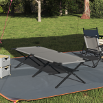 Pat de soare pliabil cu geantă de transport Gri 600D Material Oxford GartenMobel Dekor