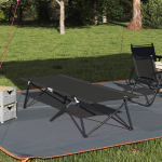 Pat pliabil de soare cu geantă de transport Negru 600D Oxford GartenMobel Dekor