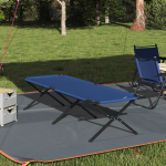 Pat pliabil pentru soare cu geantă de transport Albastru 600D Oxford Fabric GartenMobel Dekor