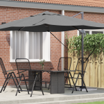 Umbra Cantilever Antracit Poliester, Oțel Vopsit cu Pulbere Mare GartenMobel Dekor