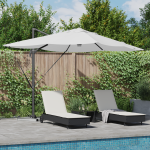Umbrelă Cantilever Bej Poliester, Aluminiu Mare Pliabilă GartenMobel Dekor