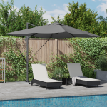 Umbrela Cantilever Roma de la cu LED-uri Antracit 352x251x265 cm Aluminiu GartenMobel Dekor