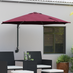 Umbrela de Grădină Montată pe Perete cu LED-uri Bordo 248 cm GartenMobel Dekor