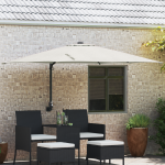 Umbrela de terasă Nisip Poliester, Aluminiu Mare Pliabilă GartenMobel Dekor