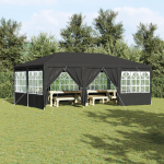 Cort pentru petreceri cu 10 pereți laterali Antracit 6x4 m PE GartenMobel Dekor