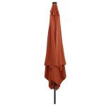 Umbra pătrată  cu lumini LED 295x245 cm Portocalie GartenMobel Dekor