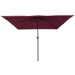 Umbrela de Grădină Pătrată  295x245 cm Roșu Bordeaux GartenMobel Dekor