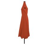 Umbrelă de grădină  cu lumini LED ø395x245 cm, portocalie GartenMobel Dekor