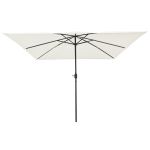 Umbrelă de grădină pătrată  295x245 cm Alb nisipos GartenMobel Dekor