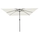 Umbrelă de grădină pătrată  295x245 cm Alb nisipos GartenMobel Dekor