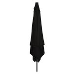 Umbrelă pătrată  cu lumini LED 295x245 cm Neagră GartenMobel Dekor