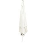 Umbrelă pătrată cu lumini LED 295x245 cm Bej GartenMobel Dekor