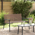 Bancă de Grădină  Negru 113x79x75 cm Ratan Poli GartenMobel Dekor
