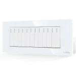 Intrerupator Mecanic 12 Posturi LUXION cu Rama din Sticla, Standard Italian, 6M SmartElectro IntelligentHouse
