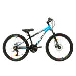 Bicicleta Copii Dhs Terrana 2423 - 24 Inch, Negru/Albastru Ultimate FactoryBikes