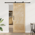 Ușa glisantă  cu set de hardware 86x211 cm din lemn masiv de pin, Ușa interioară  'ORKDAL'86x211x4 cm din lemn masiv de pin GartenMobel Dekor