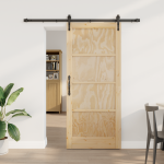 Ușa glisantă  cu hardware 86x198.5 cm din lemn masiv de pin, Ușa interioară  'ORKDAL'86x198.5x4 cm din lemn masiv de pin GartenMobel Dekor
