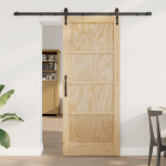 Ușa glisantă  cu set de hardware 83x202 cm din lemn de pin solid, Ușa de interior  'ORKDAL'83x202x4 cm din lemn de pin solid GartenMobel Dekor