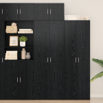 Dulap de depozitare  Stejar Negru 70x42.5x225 cm Lemn prelucrat, Dulap de perete  Stejar Negru 70x42.5x40 cm Lemn prelucrat GartenMobel Dekor