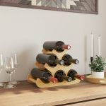 Raft de vin, pentru 6 sticle, 35x18x25,5 cm, bambus GartenMobel Dekor