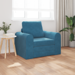 Canapea Pat 2 în 1 Albastră 98x71x83 cm Velvet GartenMobel Dekor
