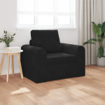 Canapea pat 2 în 1 Neagră 98x71x83 cm Catifea GartenMobel Dekor