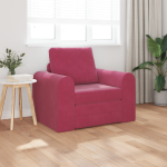 Sofa Pat 2 în 1 Roșu Vin 98x71x83 cm Catifea GartenMobel Dekor