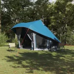 Cort Familial Tipi Albastru 10-Persoane Impermeabil GartenMobel Dekor