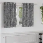 Cortine din Catifea 2 buc. cu Găuri Gri 140x140 cm GartenMobel Dekor