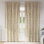 Draperii din Catifea 2 buc cu eyelets Crem 260x140 cm GartenMobel Dekor