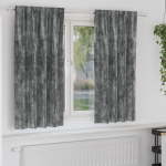 Draperii din Catifea 2 bucăți cu găici Gri 175x140 cm GartenMobel Dekor